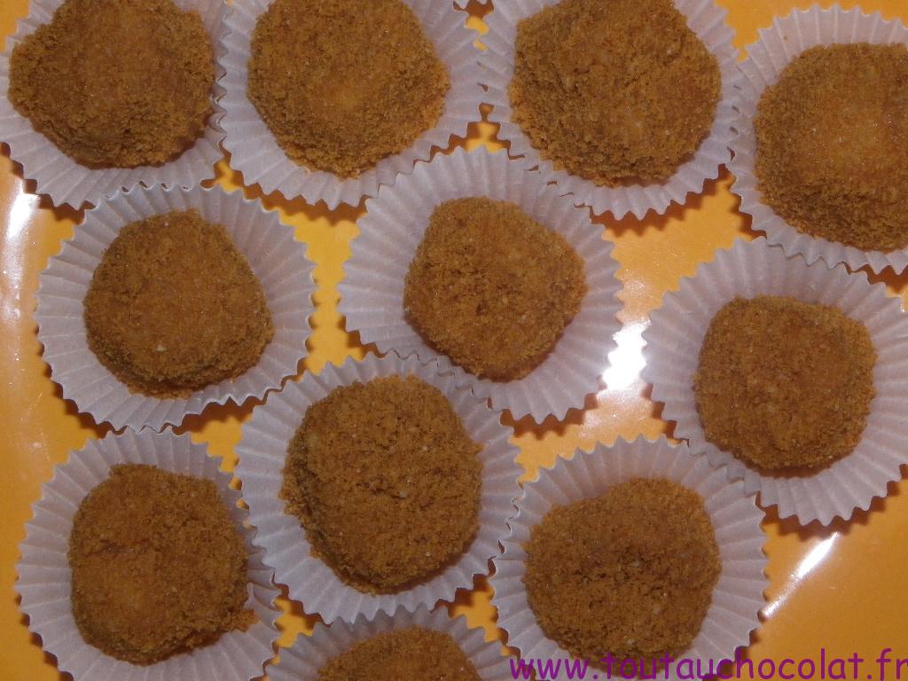 Truffes au chocolat blanc et au speculoos