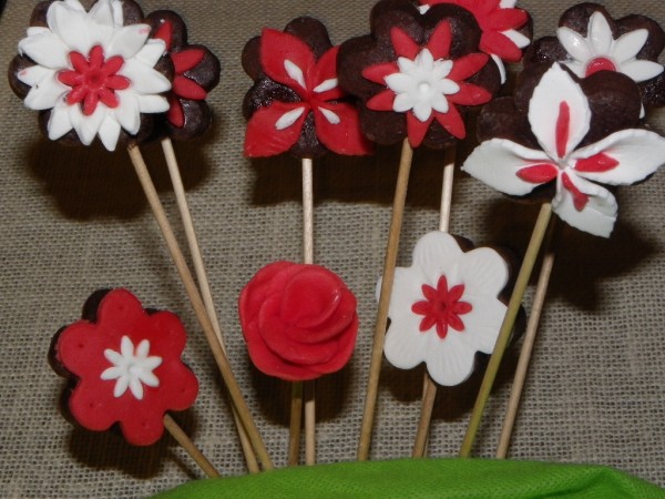 bouquet de sablés au chocolat