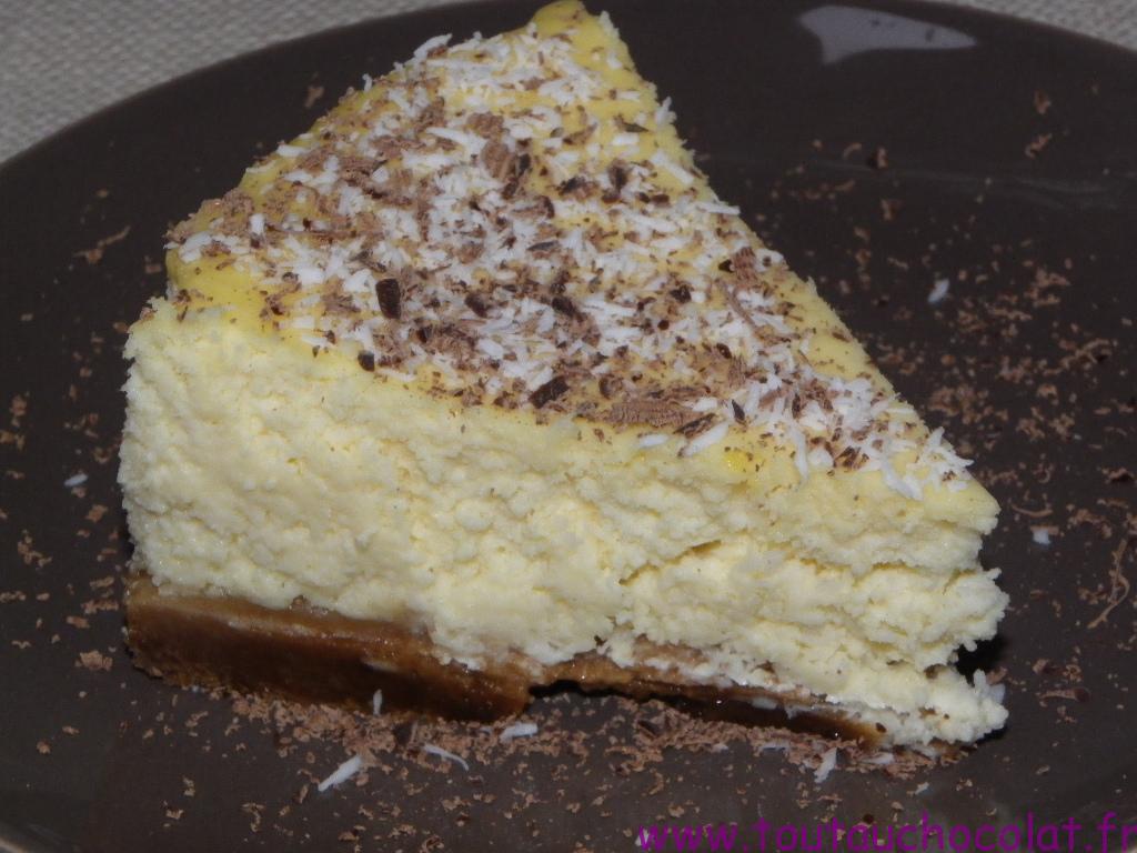 Cheesecake Au Chocolat Blanc Et à La Noix De Coco