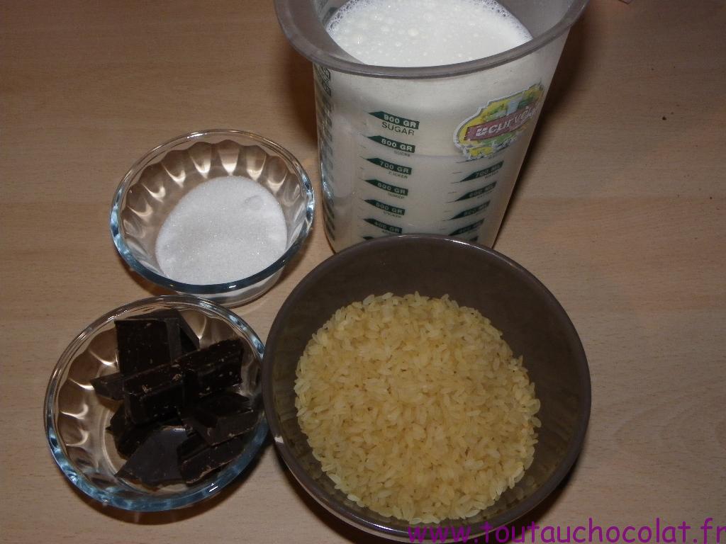 riz au lait au chocolat noir