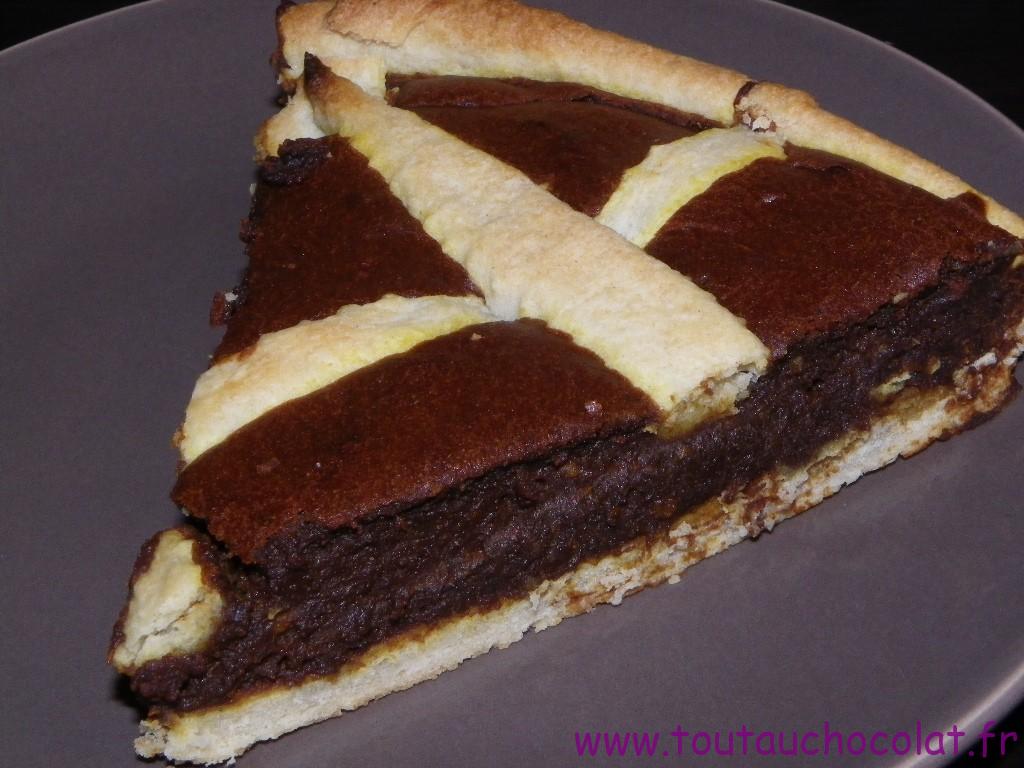 tarte au potimarron et au chocolat noir