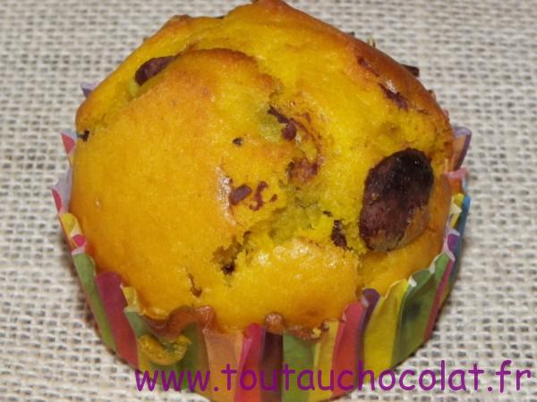 Muffins au potimarron et au chocolat au lait