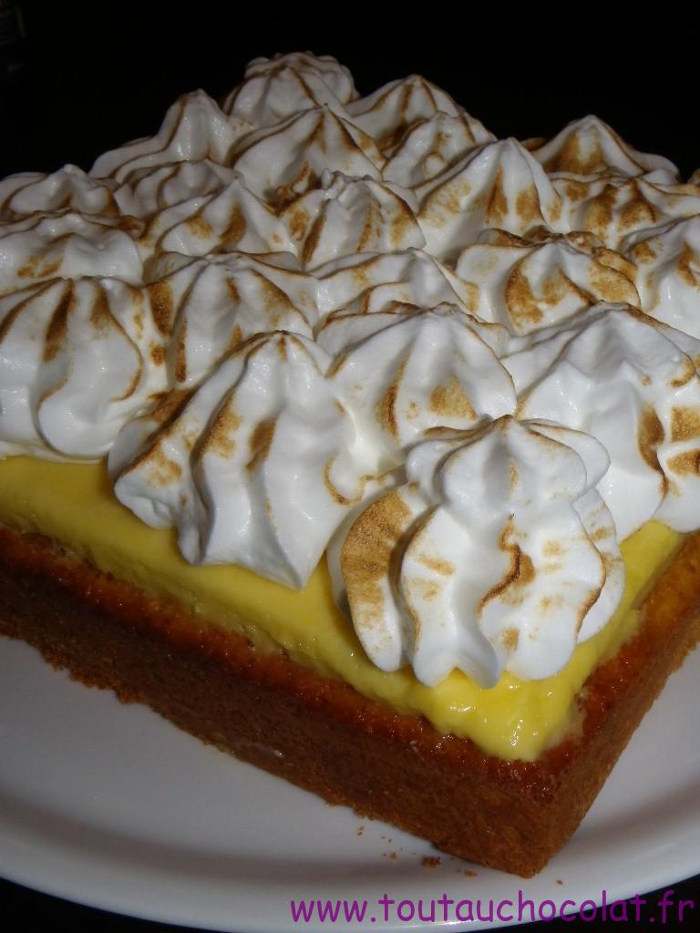 Moelleux au chocolat blanc façon tarte au citron meringuée